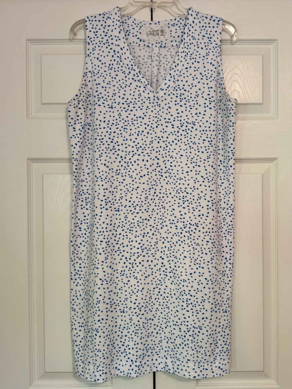 LIKE NEW The Cat’s Pajamas Confetti Dot Pima Knit Nightgown Blue XL